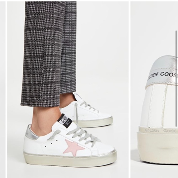 Golden Goose Hi Star Platform White, Pink, Gold, Silver Sneakers 💖 - Picture 2 of 7